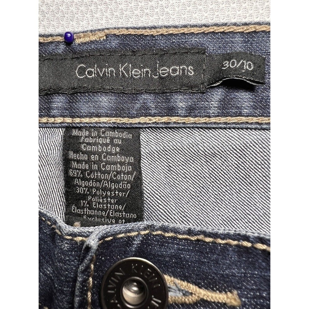 Calvin Klein Jeans Women 30 (33x28 Actual) Skinny Blue Denim - Picture 3 of 13
